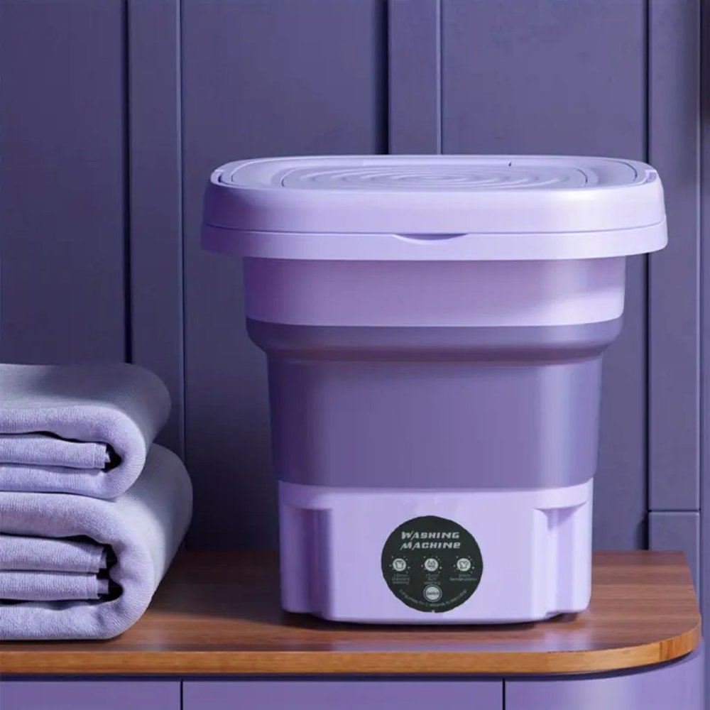 Mini Portable Washing Machine, Suitable Camping, RV, Travel, 8L Folding Washing